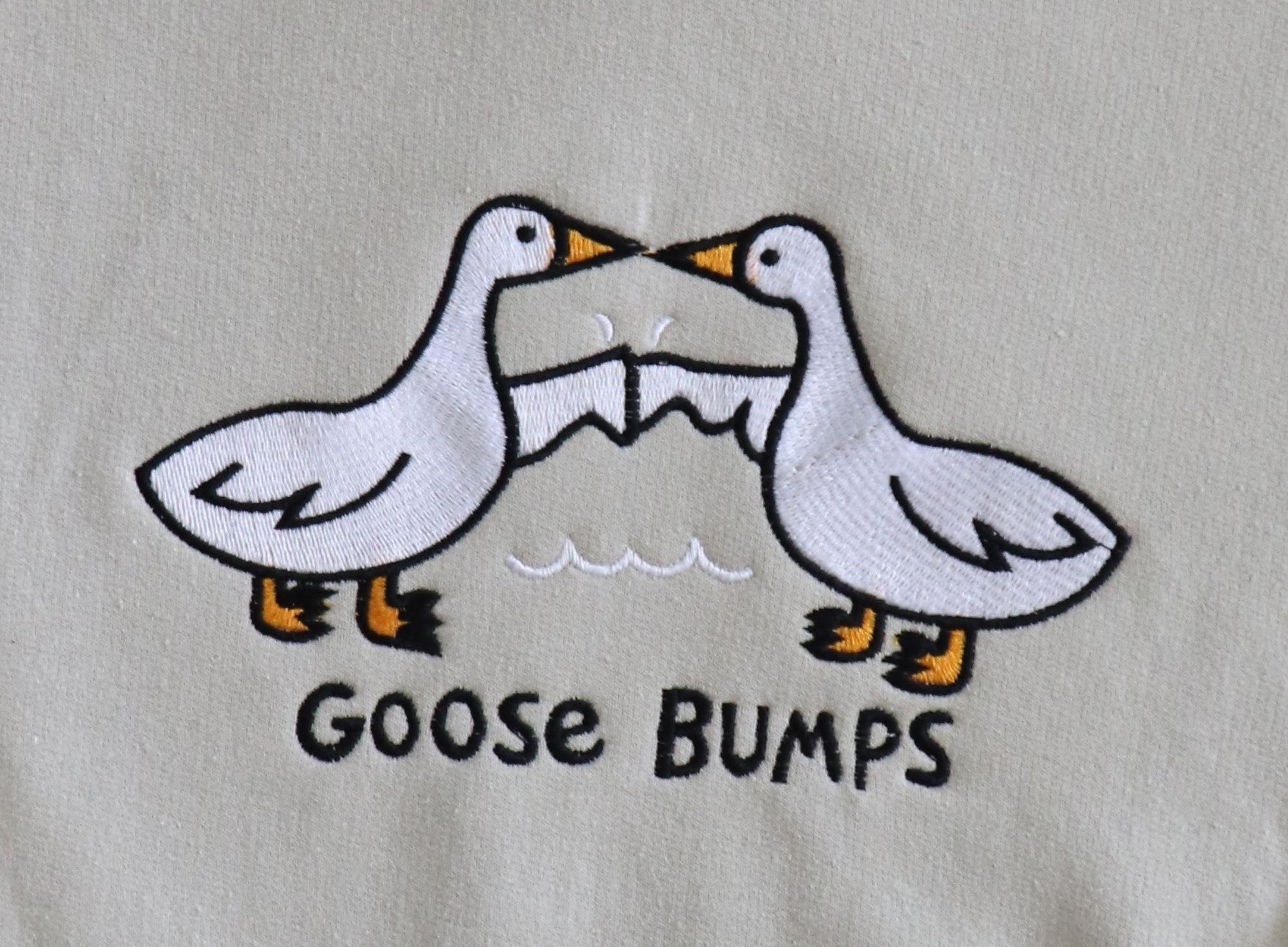 EMBROIDERED SWEATSHIRT- GOOSE BUMPS