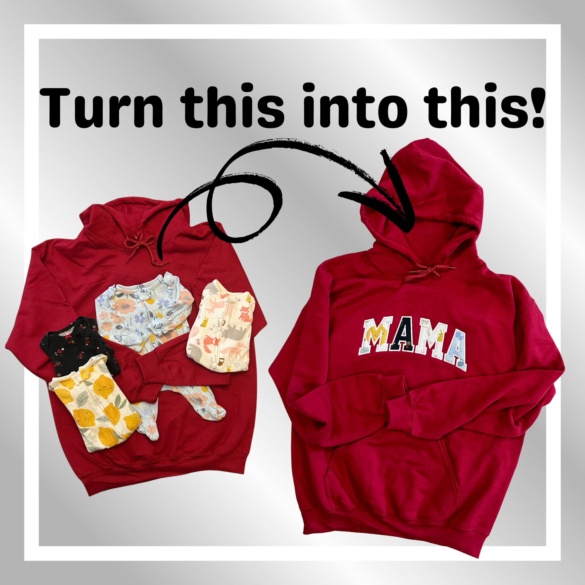 CUSTOM APPLIQUE MAMA SWEATSHIRT