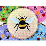 BUMBLE BEE EMBROIDERY PATTERN FABRIC PACK
