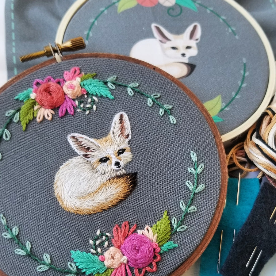 FENNEC FOX EMBROIDERY KIT