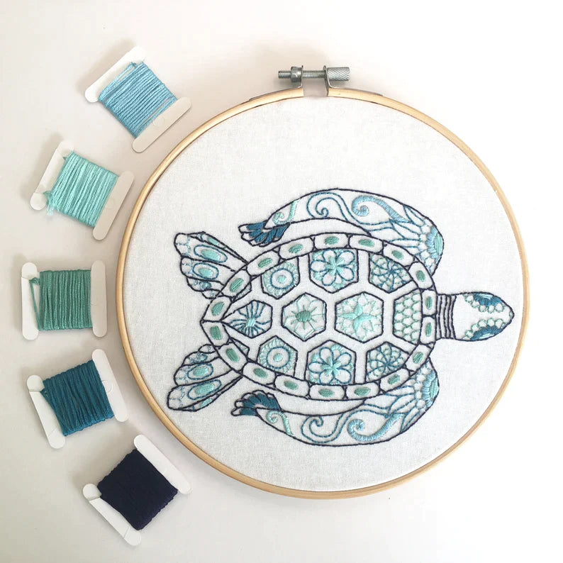 SEA TURTLE EMBROIDERY KIT