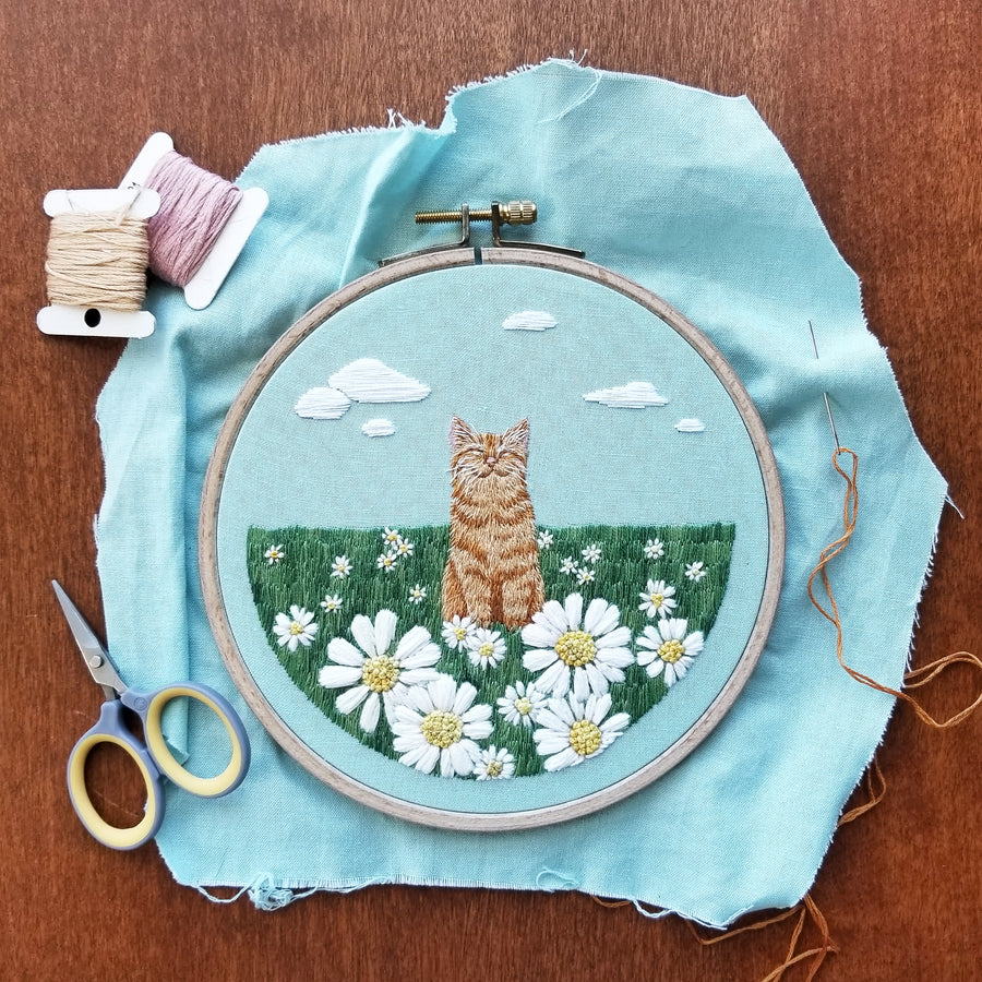 CAT EMBROIDERY KIT