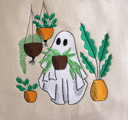 EMBROIDERED SWEATSHIRT- GHOST PLANTS