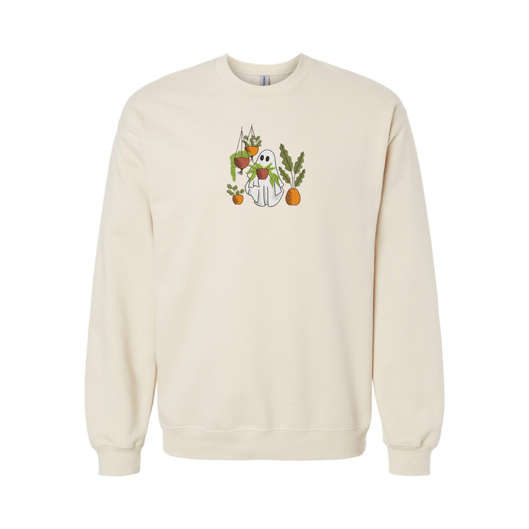 EMBROIDERED SWEATSHIRT- GHOST PLANTS