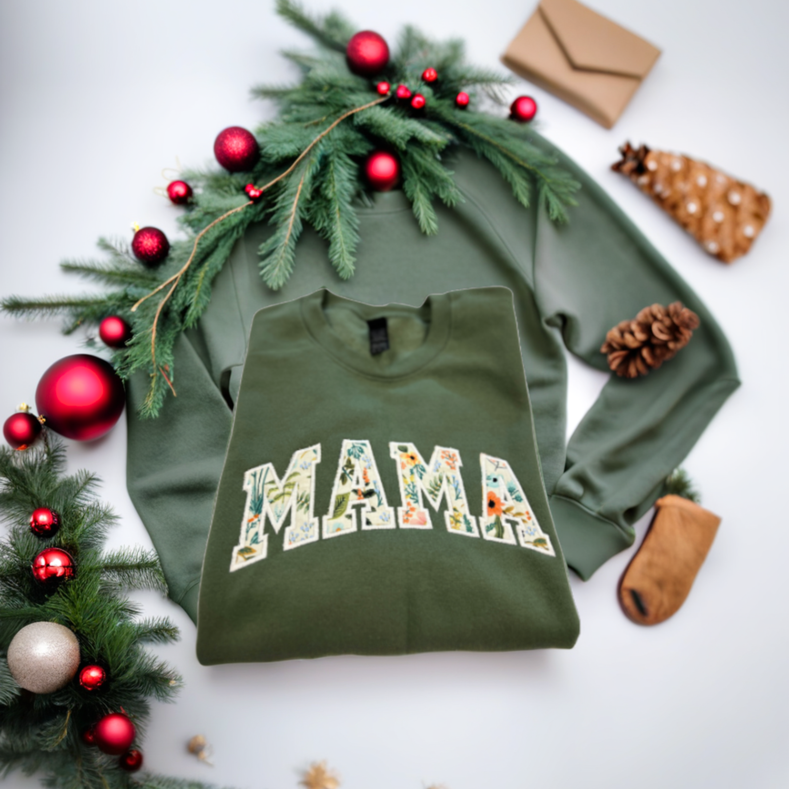 CUSTOM APPLIQUE MAMA SWEATSHIRT