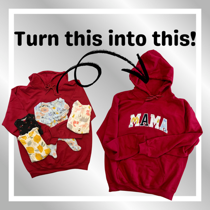 CUSTOM APPLIQUE MAMA SWEATSHIRT