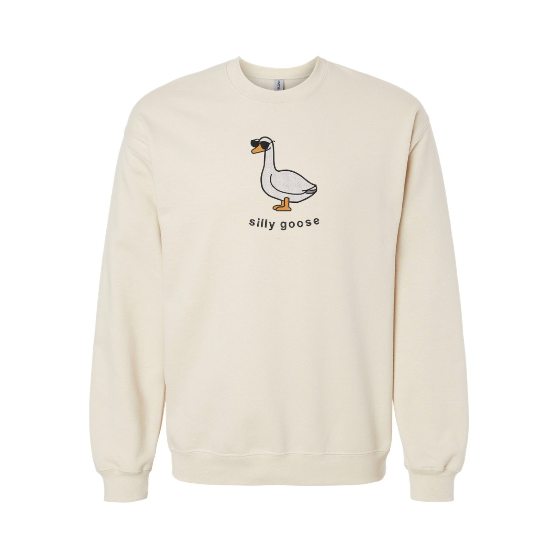 EMBROIDERED SWEATSHIRT- SILLY GOOSE