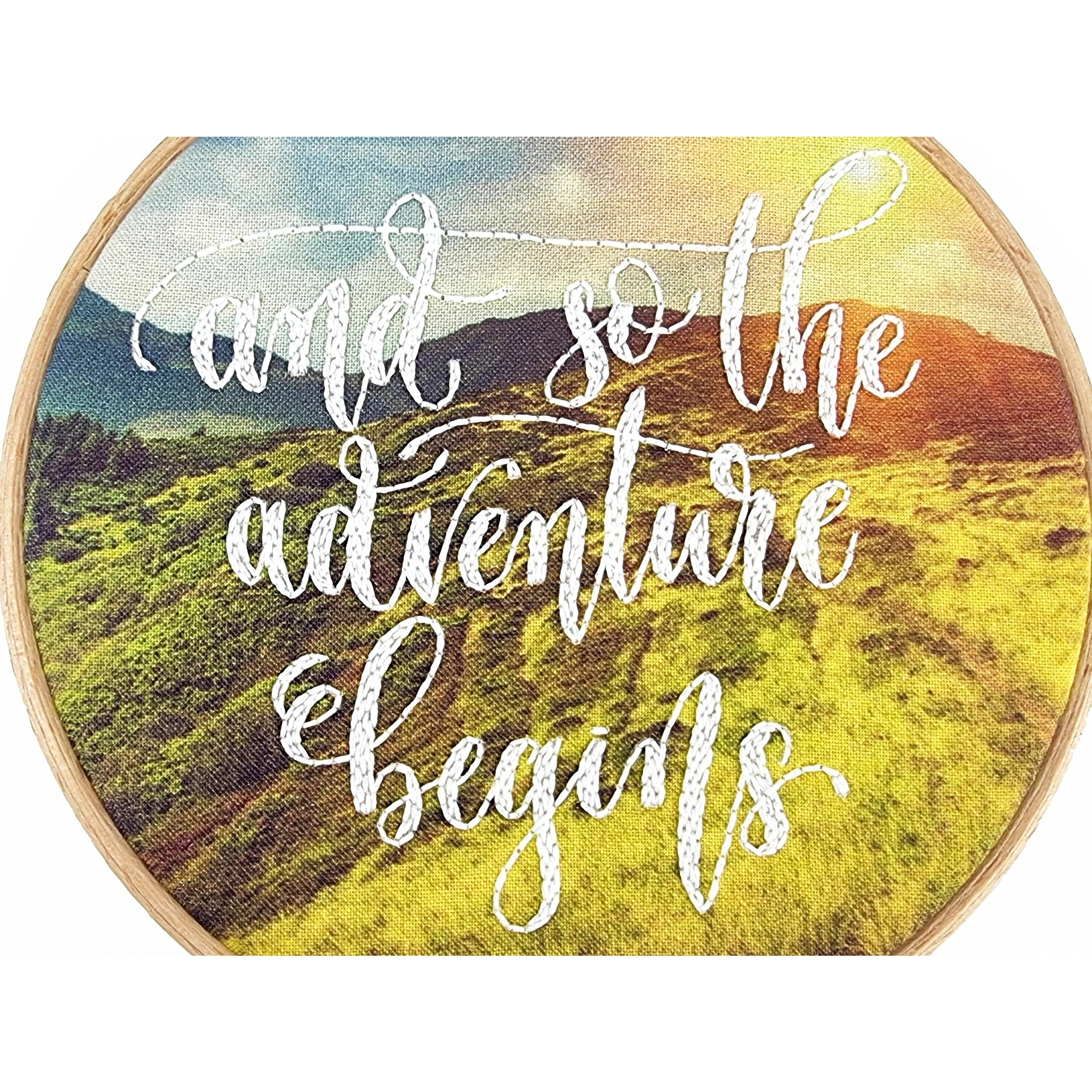 ADVENTURE BEGINS EMBROIDERY KIT