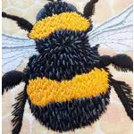 BUMBLE BEE EMBROIDERY PATTERN FABRIC PACK