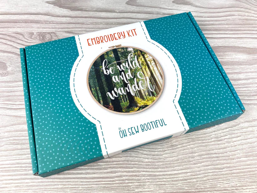BE WILD AND WANDER EMBROIDERY KIT