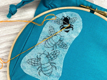 BEES AND FLOWERS STICK AND STITCH EMBROIDERY PATTERNS
