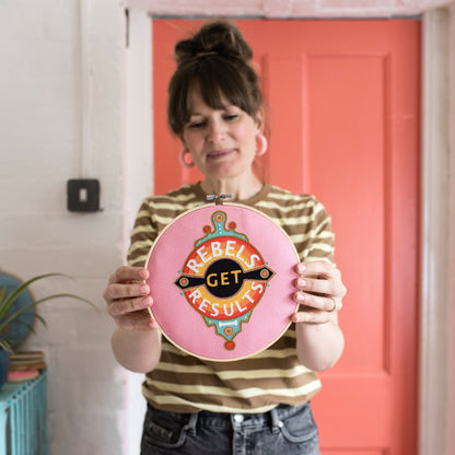 REBELS GET RESULTS EMBROIDERY HOOP KIT