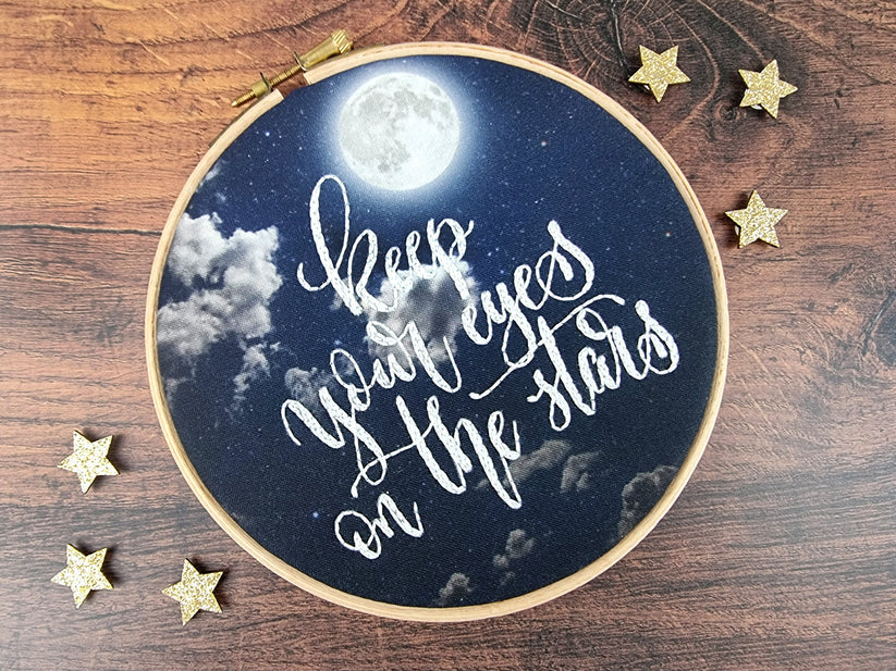 KEEP YOUR EYES ON THE STARS EMBROIDERY FABRIC PACK