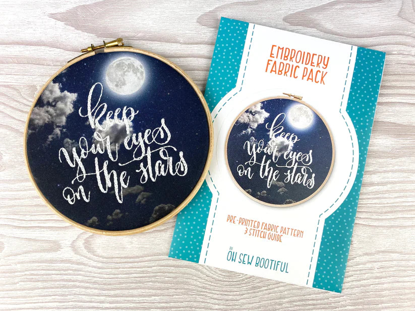 KEEP YOUR EYES ON THE STARS EMBROIDERY FABRIC PACK