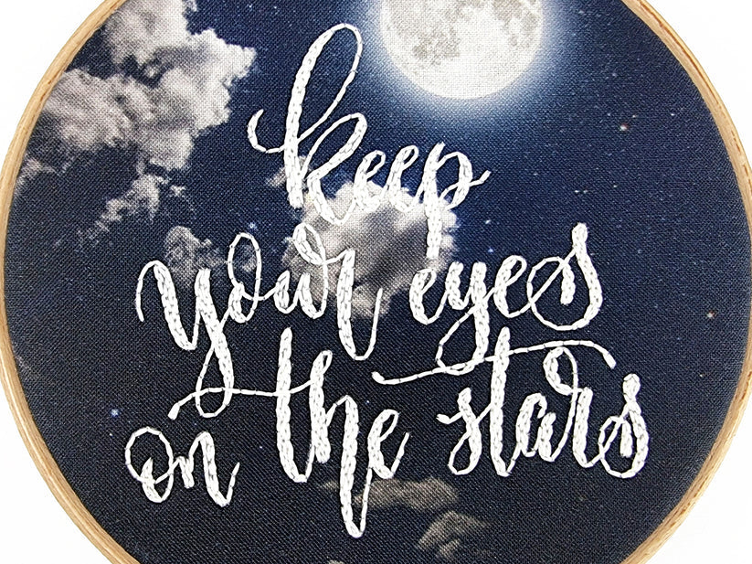 KEEP YOUR EYES ON THE STARS EMBROIDERY FABRIC PACK