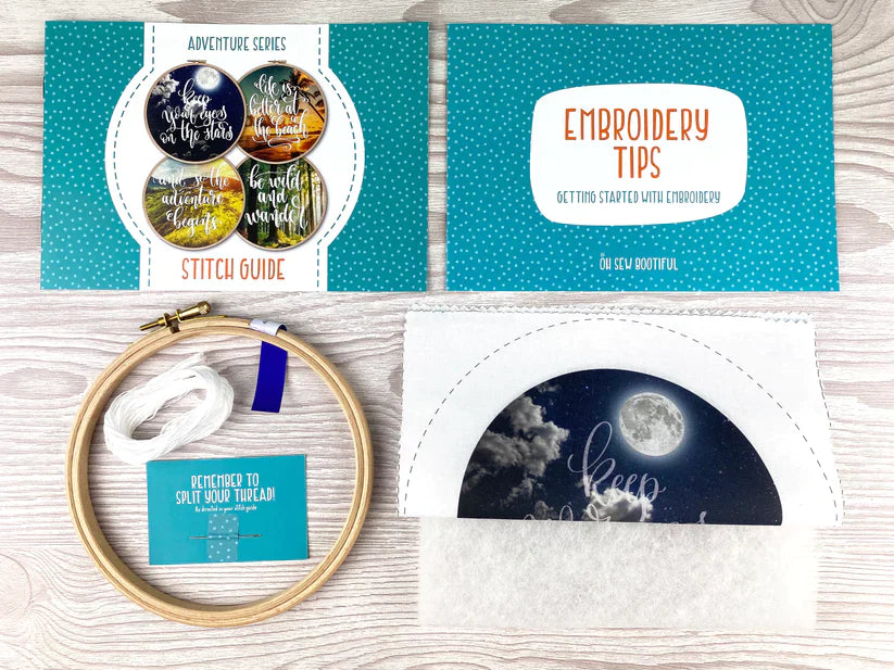 KEEP YOUR EYES ON THE STARS EMBROIDERY KIT