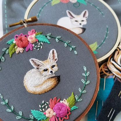 FENNEC FOX EMBROIDERY KIT