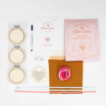 (3) HEART HOOP CROSS STITCH EMBROIDERY KIT