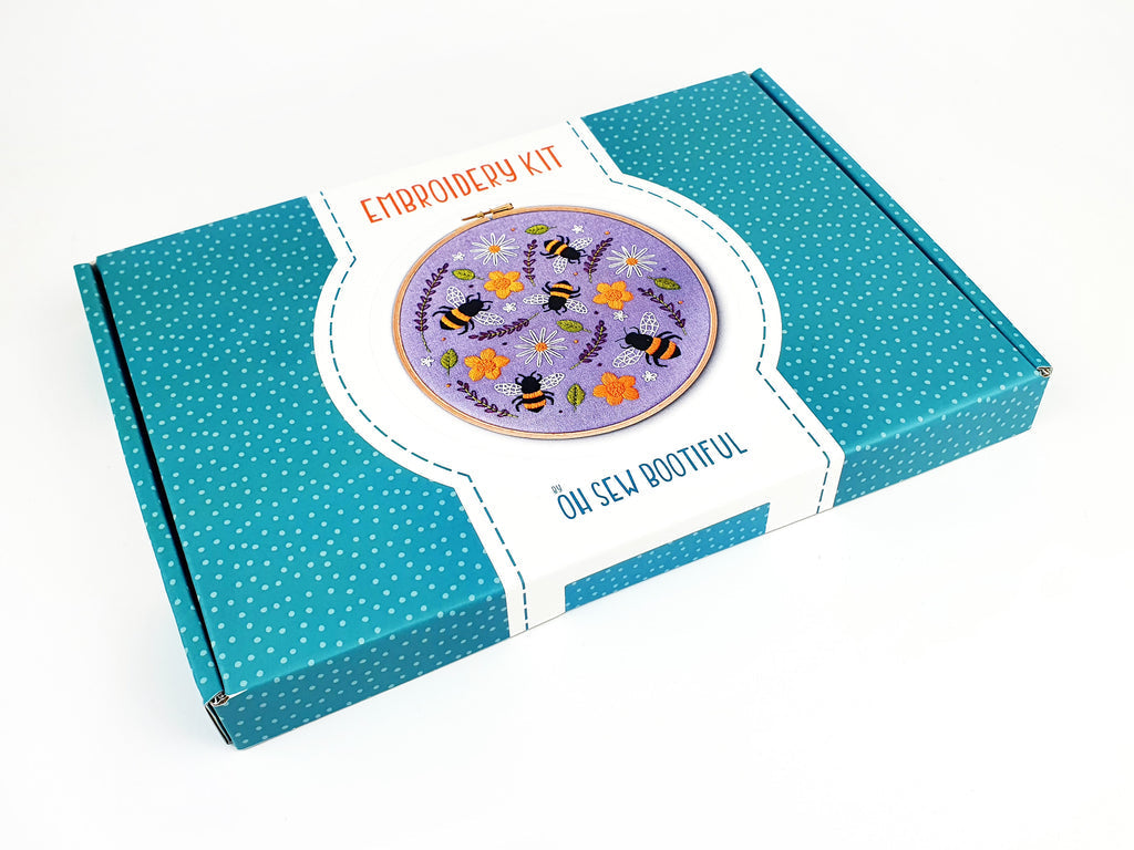BEES AND LAVENDER EMBROIDERY KIT