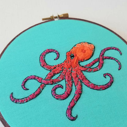 OCTOPUS EMBROIDERY KIT