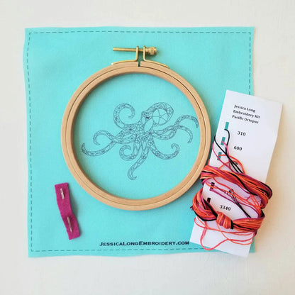 OCTOPUS EMBROIDERY KIT
