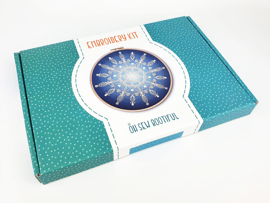 SNOWFLAKE MANDALA EMBROIDERY KIT