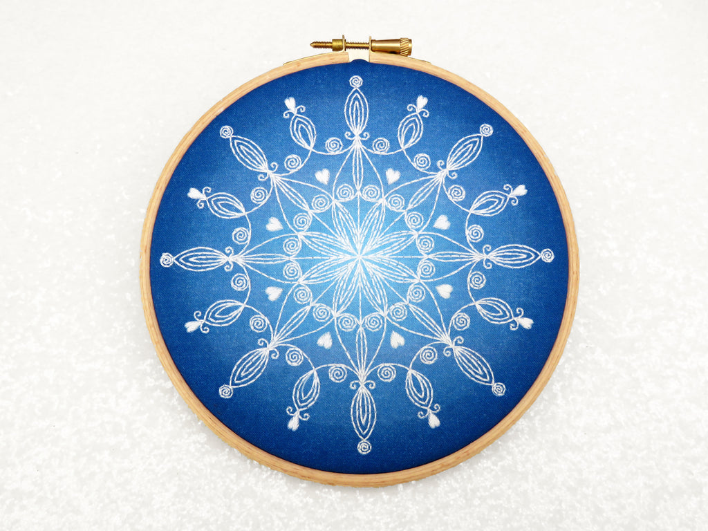 SNOWFLAKE MANDALA EMBROIDERY KIT