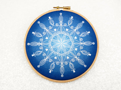 SNOWFLAKE MANDALA EMBROIDERY KIT