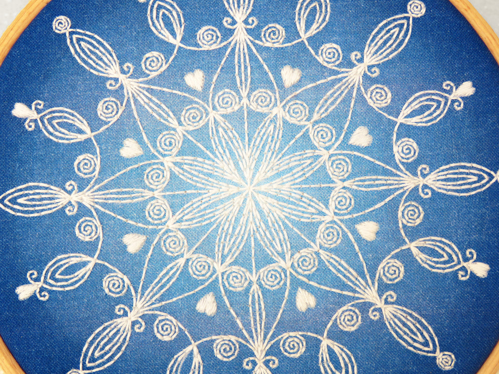 SNOWFLAKE MANDALA EMBROIDERY KIT