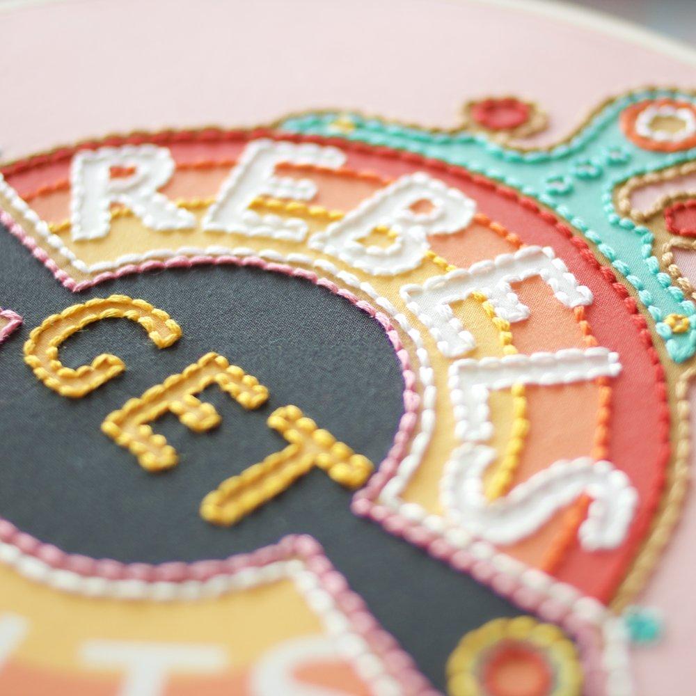 REBELS GET RESULTS EMBROIDERY HOOP KIT