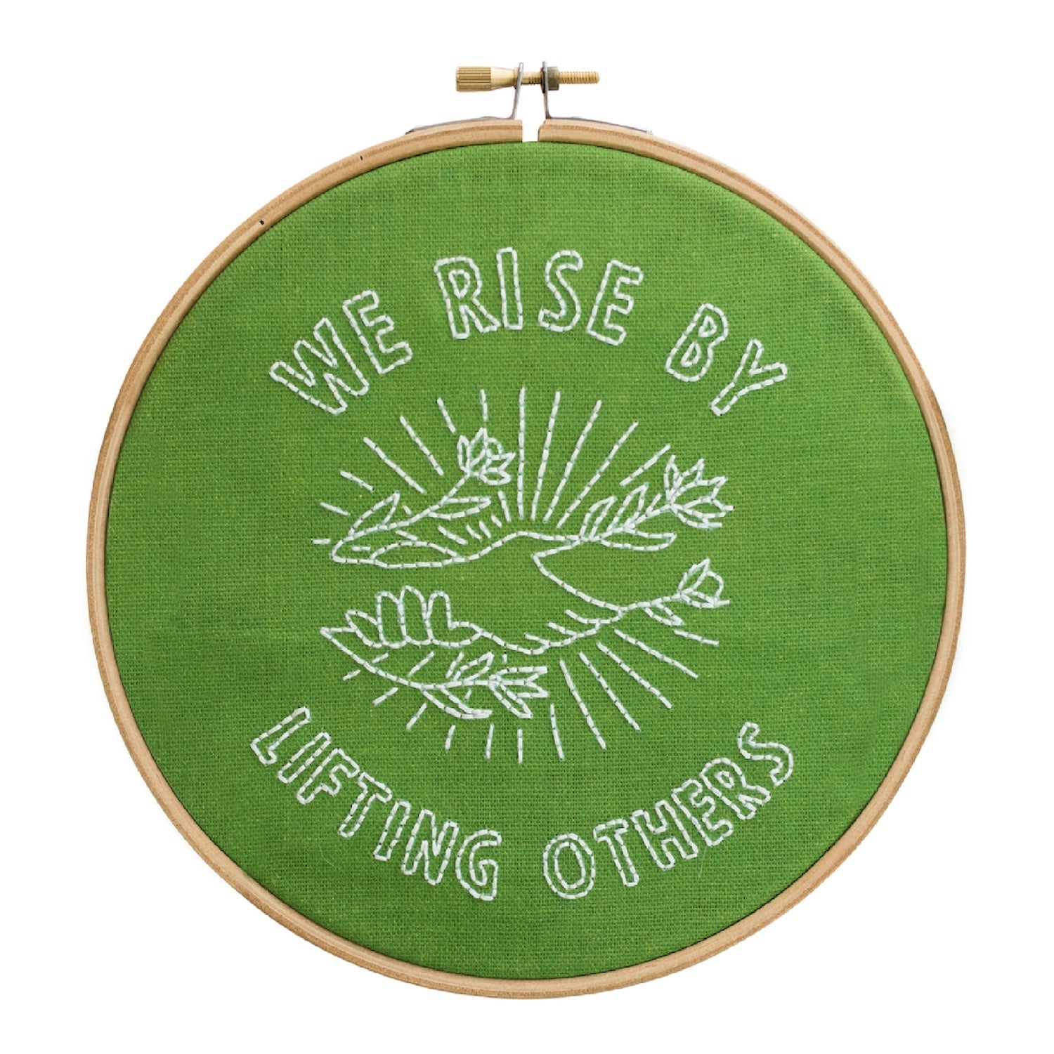 WE RISE BY LIFTING OTHERS EMBROIDERY KIT